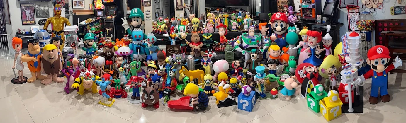 Colorful 3D printed characters, toys, fidgets, decor and display prints by 3D Print Rite